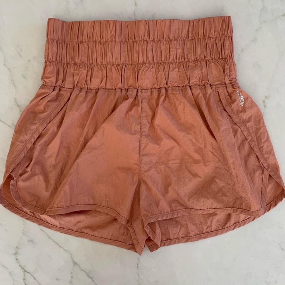 Free People Movement The Way Home Shorts Brushed Apricot Workout Like New